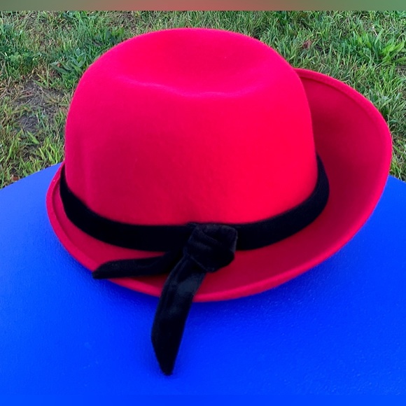 1980s Vintage LAURA ASHLEY 100% Wool Raspberry Women’s Hat - Picture 10 of 16